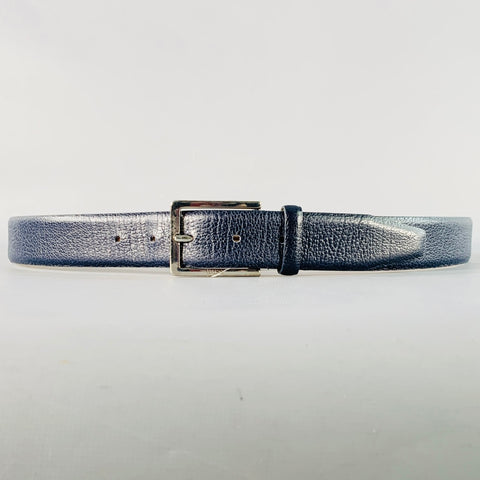 BOSS by HUGO BOSS Size 38 Navy Pebble Grain Cowhide Leather Belt
