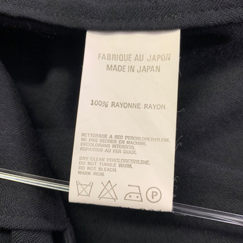 Y's by YOHJI YAMAMOTO Size L Black Rayon Single Breasted Suit