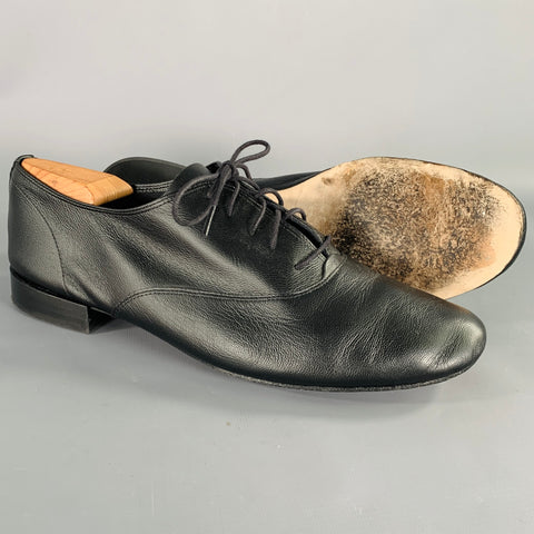 REPETTO Size 11 Black Leather Oxford Lace-Up Shoes