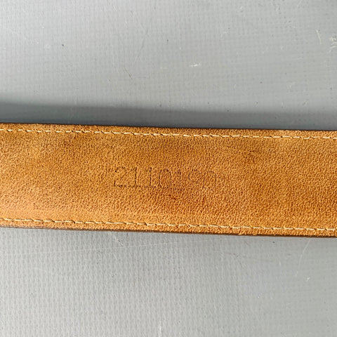 POLO by RALPH LAUREN Vintage Size 34 Beige Embroidered Leather Belt