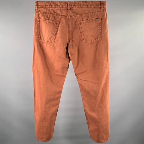 LORO PIANA Size 36 Brown Cotton Linen Straight Casual Pants