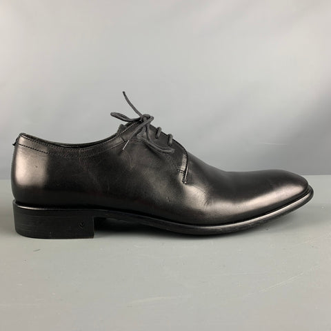 JOHN VARVATOS Size 11 Black Leather Lace Up Shoes