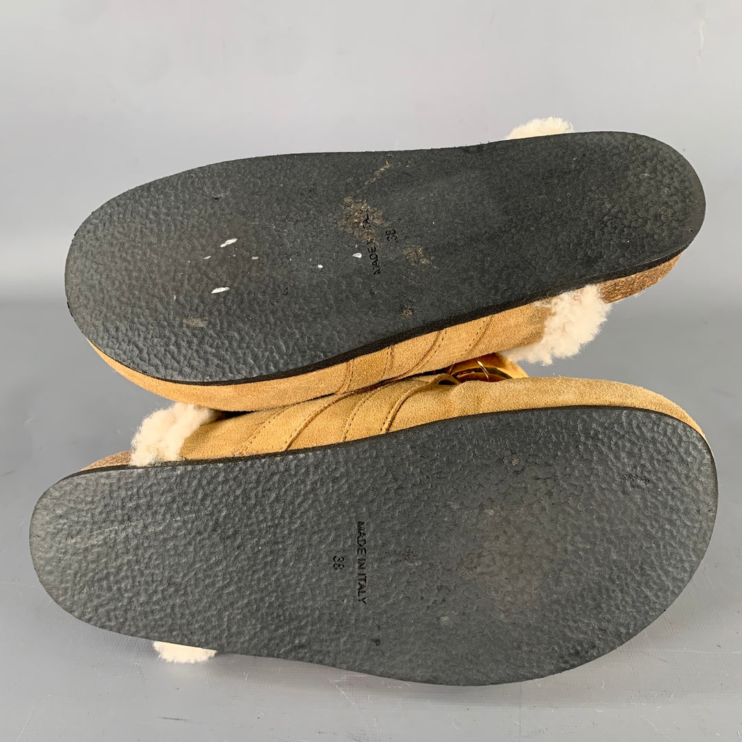 JW ANDERSON Size 6 Tan Gold Suede Mules Flats