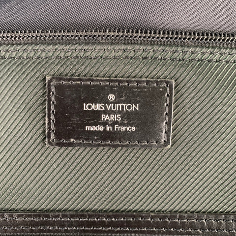 LOUIS VUITTON Taiga Portable Gibeciere Ardoise Green Black Two Tone Nylon Leather Travel Suitcase Bag