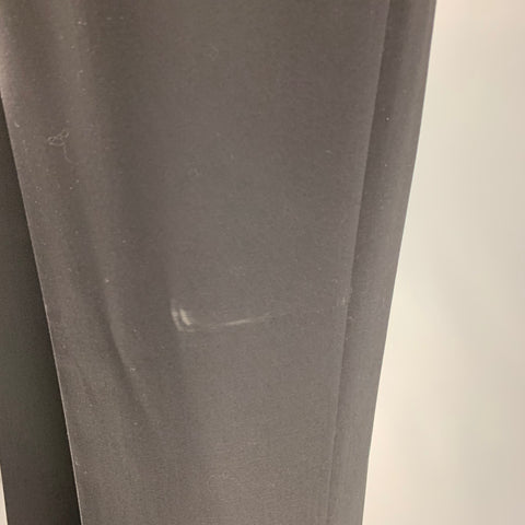 PRADA Talla 4 Pantalón de vestir recto con adornos de lana virgen negro