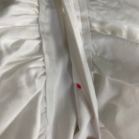 COMME des GARCONS Size L White Ruffled Cotton Dagger Long Sleeve Shirt