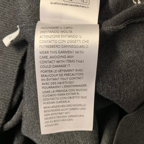 GUCCI Size XL Grey Dark Grey Knitted Silk Cotton Crew Neck Pullover