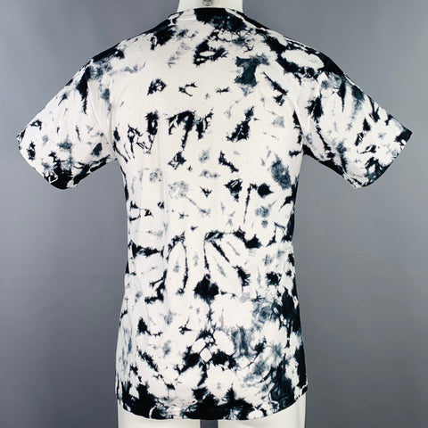 R.SWIADER Size XS White Indigo Tie Dye Cotton Crew Neck T-shirt