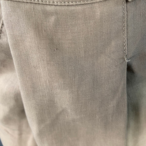 BURBERRY LONDON Size 8 Brown Wool Linen Pleated Shorts