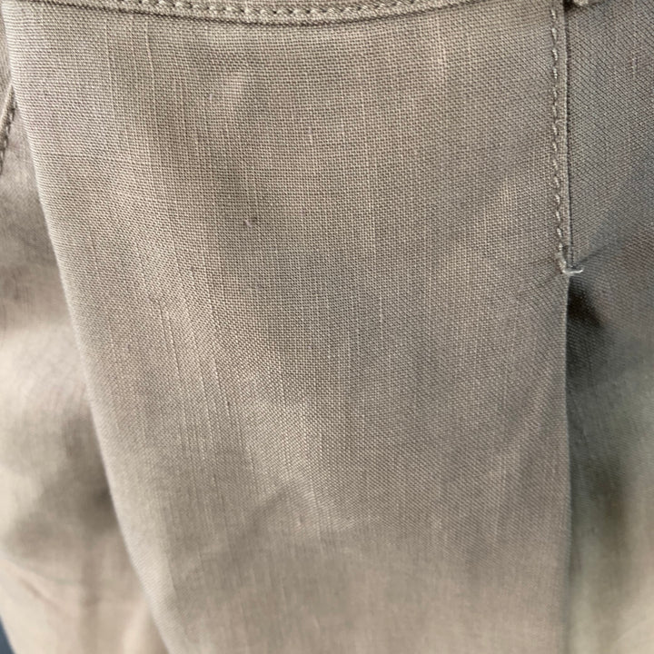 BURBERRY LONDON Size 8 Brown Wool Linen Pleated Shorts