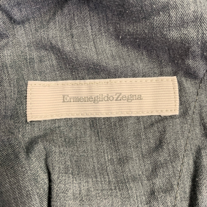 ERMENEGILDO ZEGNA Size 34 Grey Charcoal Cotton Blend Casual Pants