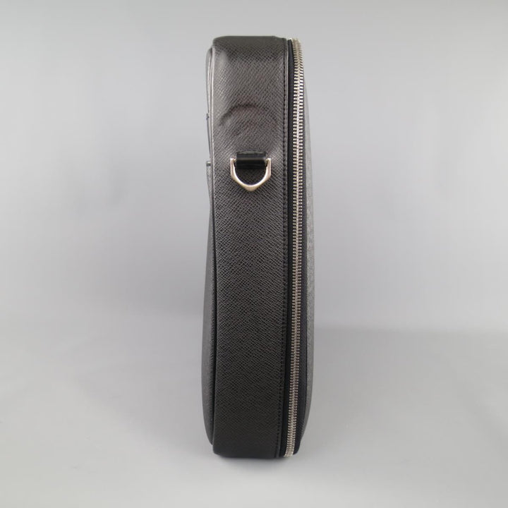 LOUIS VUITTON Black Leather ODESSA ARDOISE Computer Briefcase Bag