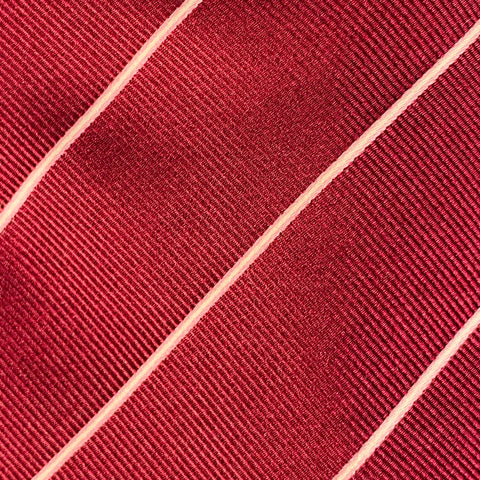 GUCCI Burgundy Pink Diagonal Stripe Silk Twill Tie