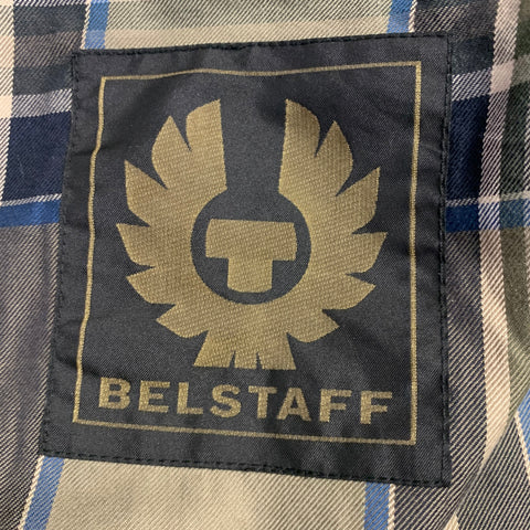 BELSTAFF 2012 Roadmaster Size M Black Waxed Cotton Zip Snaps Jacket