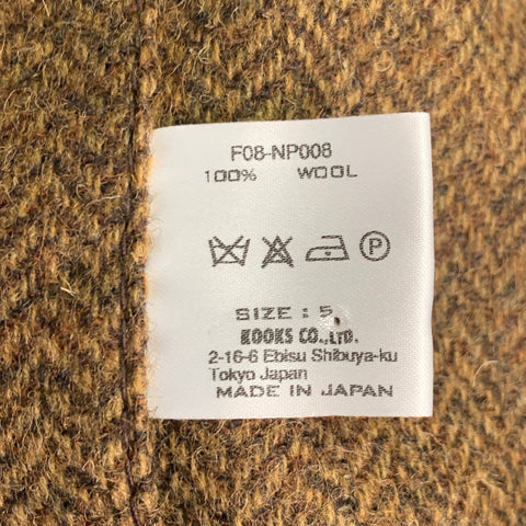 NUMBER (N)INE Size M Brown Beige Herringbone Wool Drawstring Casual Pants