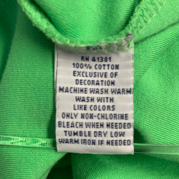POLO by RALPH LAUREN Size L Lime Green Cotton Half Placket Polo
