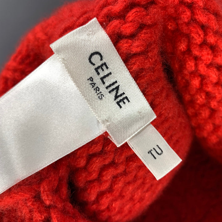 CELINE Size One Size Red Cashmere