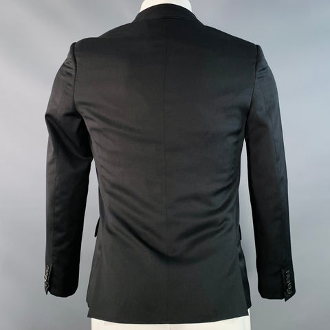 BAND OF OUTSIDERS Size 36 Black Wool Blend Single Breasted Sport Coat