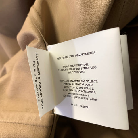 RALPH LAUREN Chest Size 42 Regular Tan Suede Notch Lapel Sport Coat