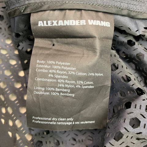 ALEXANDER WANG Chaqueta bomber de poliéster perforada negra Talla M
