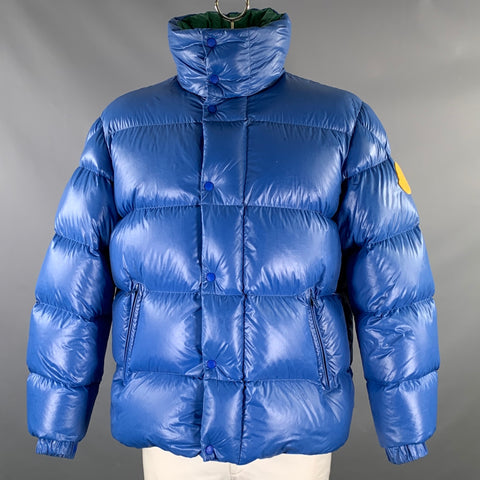 MONCLER GENIUS Size XXL Blue Green Quilted Polyamide Jacket