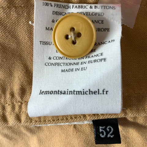 LE MONT ST.MICHEL Size 42 Khaki Tan Cotton Button Up Jacket