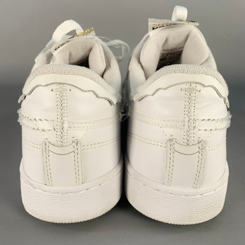 REEBOK x MAISON MARGIELA Size 9 White Cream Leather Lace-Up Low Top Sneakers