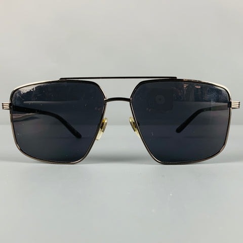 GUCCI Black Metal Sunglasses
