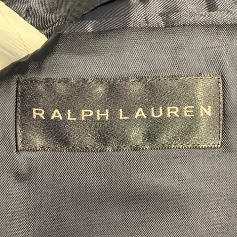 RALPH LAUREN Size 40 Regular Navy Twill Wool Notch Lapel Suit
