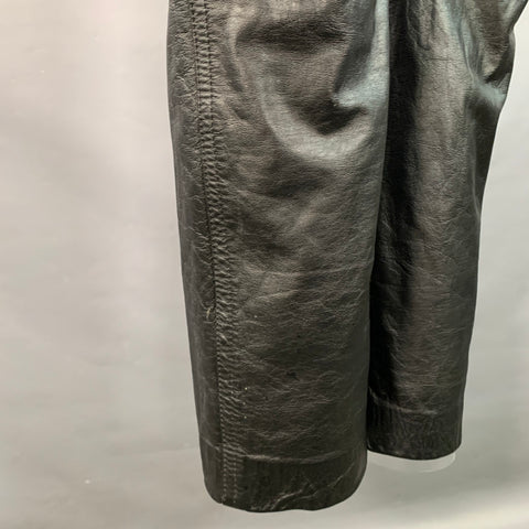 RUBIO LEATHER Vintage Size S Black Leather Overalls