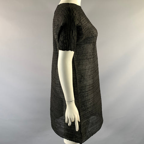 VANITE COUTURE Size One Size Black Polyester Elastane Pleated Dress