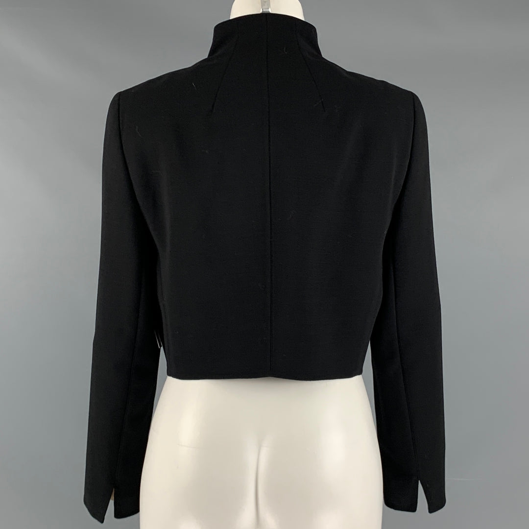 AKRIS Size 10 Black Cropped Jacket