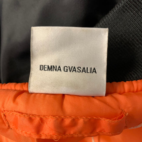 VETEMENTS FW2017 Size XXXXL Black Orange Polyamide Bomber Jacket