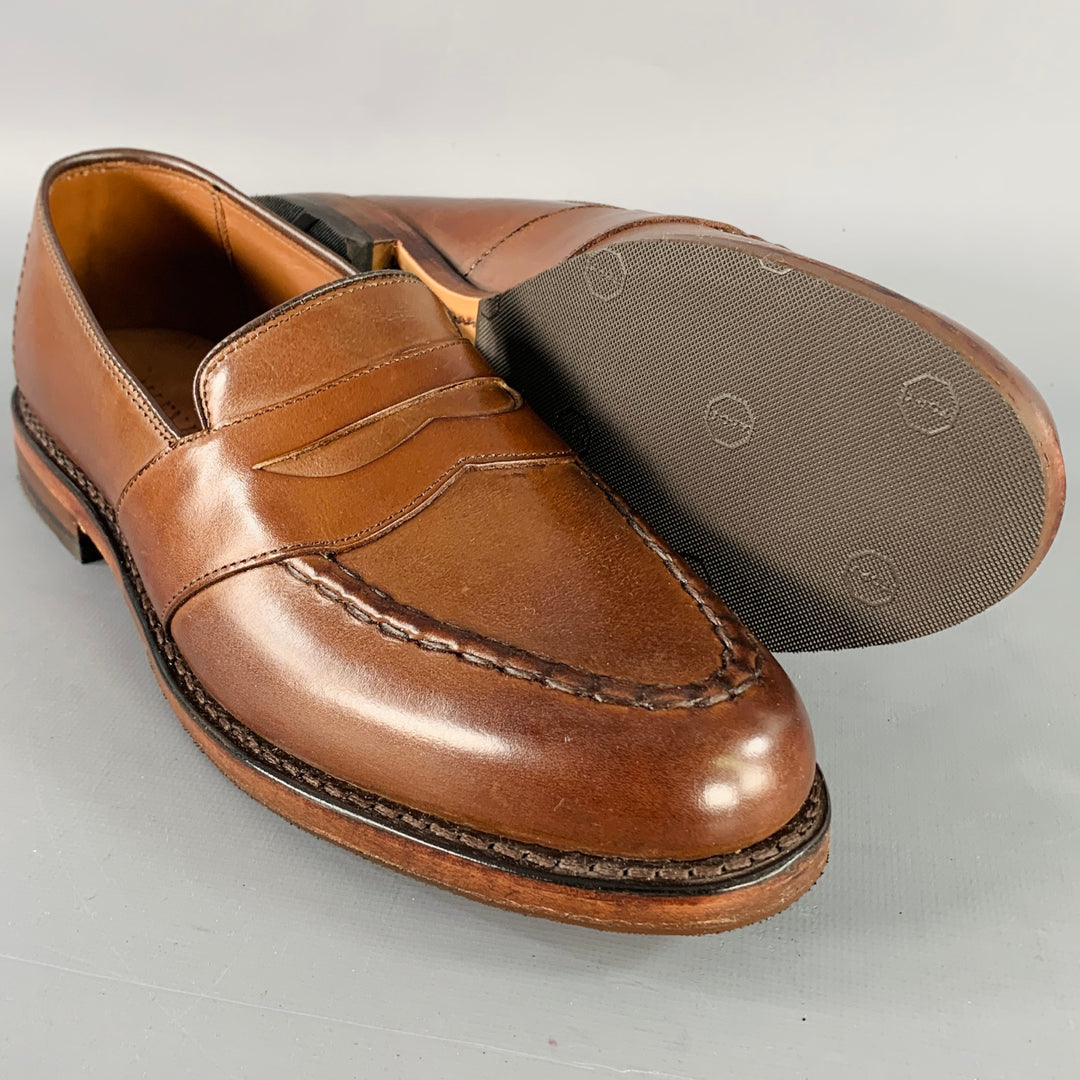 ALLEN EDMONDS Size 7 Randolph Brown Leather Penny Loafers