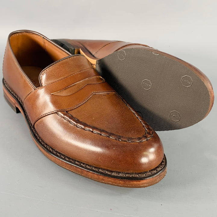 ALLEN EDMONDS Size 7 Randolph Brown Leather Penny Loafers