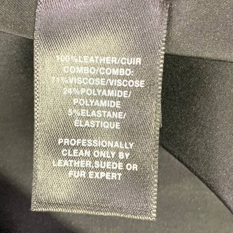 Veste zippée en cuir d'agneau bordeaux LAFAYETTE 148 Taille 18