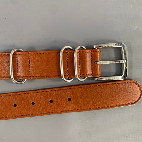 SHINOLA Size 36 Brown Leather Belt