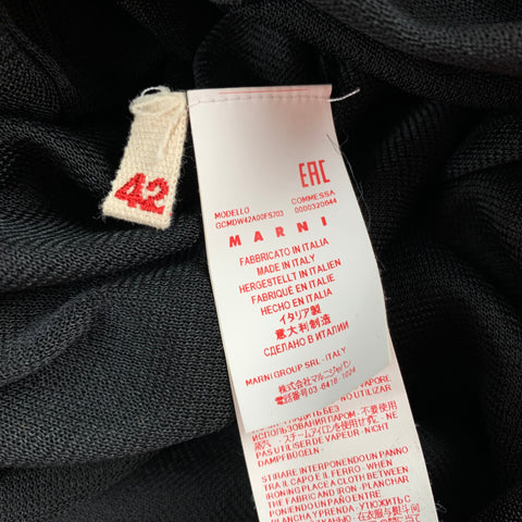 MARNI Size 6 Black See Through Silk Layered Tank Casual Top