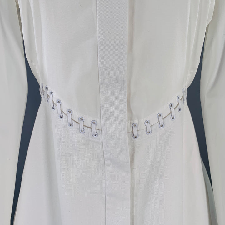 ALEXANDER WANG Size 4 White Cotton Shirt Dress