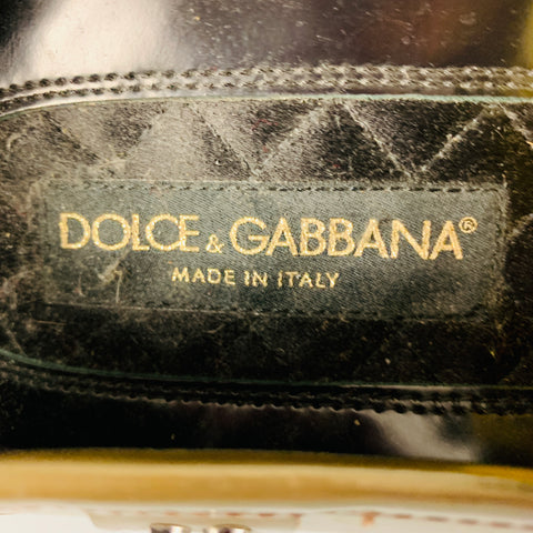 DOLCE & GABBANA Size 8 Green Patent Leather Penny Loafers