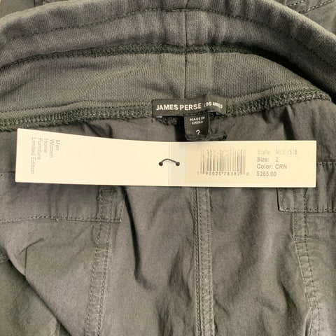 JAMES PERSE Size M Charcoal Cotton Blend Elastic Waistband Casual Pants