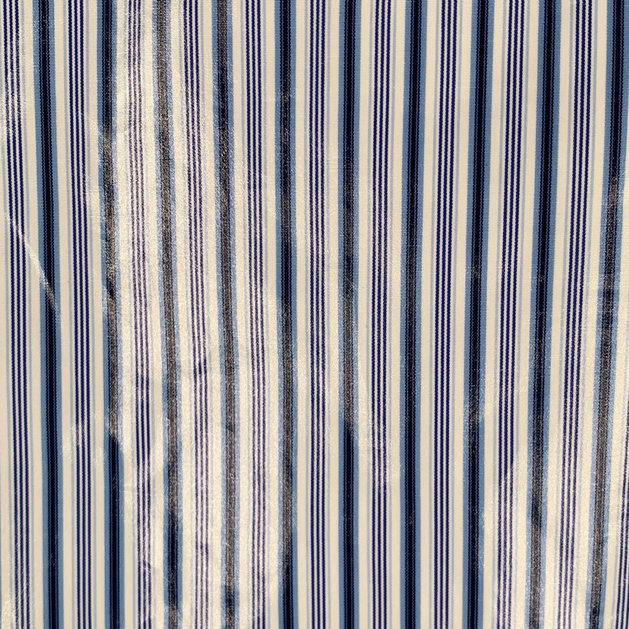 COMME des GARCONS SHIRT Size S Blue White Stripe Coated