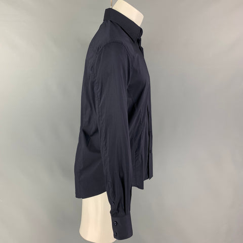 LAB by PAL ZILERI Size M Navy Cotton Blend Button Down Long Sleeve Shirt