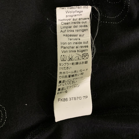 KENZO Size M Black White Cotton Embroidered T Shirt