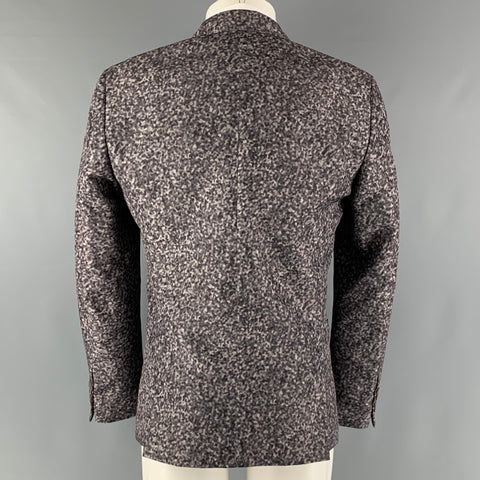 CALVIN KLEIN 'COLLECTION' Talla 42 Abrigo deportivo de poliéster abstracto gris oliva