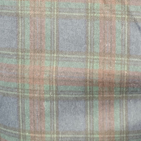 Pantalon décontracté en mélange de coton à carreaux bleu marine et bordeaux DEPARTMENT FIVE taille 35