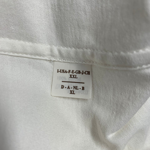 BRUNELLO CUCINELLI Size XL White Cotton Button Up Long Sleeve Shirt