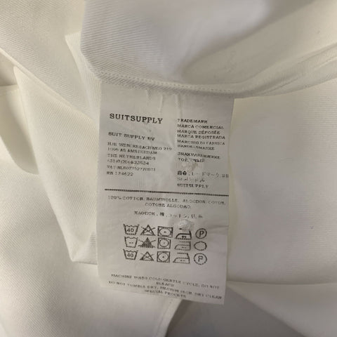 Chemise à manches longues en coton blanc boutonnée SUIT SUPPLY Taille L