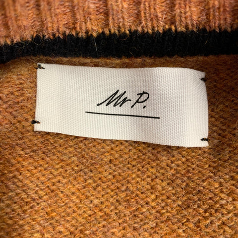 MR. PORTER Size XS Orange Camel Wool Crew Neck Sweater
