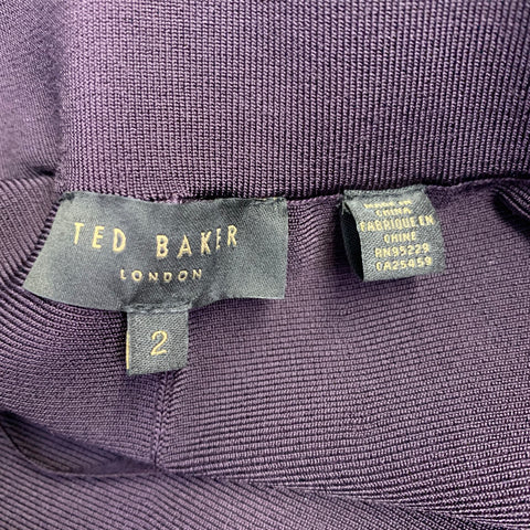 TED BAKER Size S Purple Viscose Blend Circle Knee Length Skirt